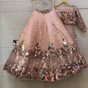 Rose Gold Mirrored Lehenga